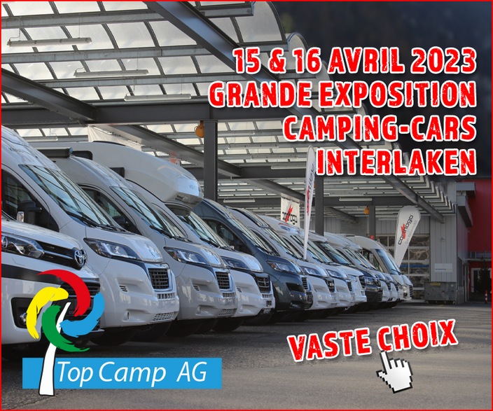 Top Camp AG Interlaken - Une large sélection de camping-cars et de caravanes: l’aventure peut commencer!
